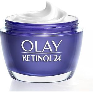 Olay Retinol Cream 24 hydraterende nachtcrème met vitamine B3, regenererende anti-aging en verstevigende crème, vermindert zichtbaar rimpels en fijne lijnen, zonder parfum, 50 ml (verpakking kan variëren)