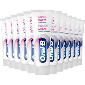 Oral-B Gevoeligheid & Tandvlees Calm - Zachte Whitening Tandpasta - 12x75 ml - Voordeelverpakking