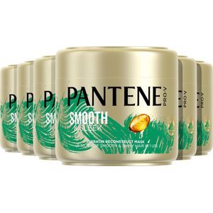 Pantene Pro-V Glad & Zijdezacht Haarmasker - Voor Beschadigd Haar - Voordeelverpakking - 6x300 ml