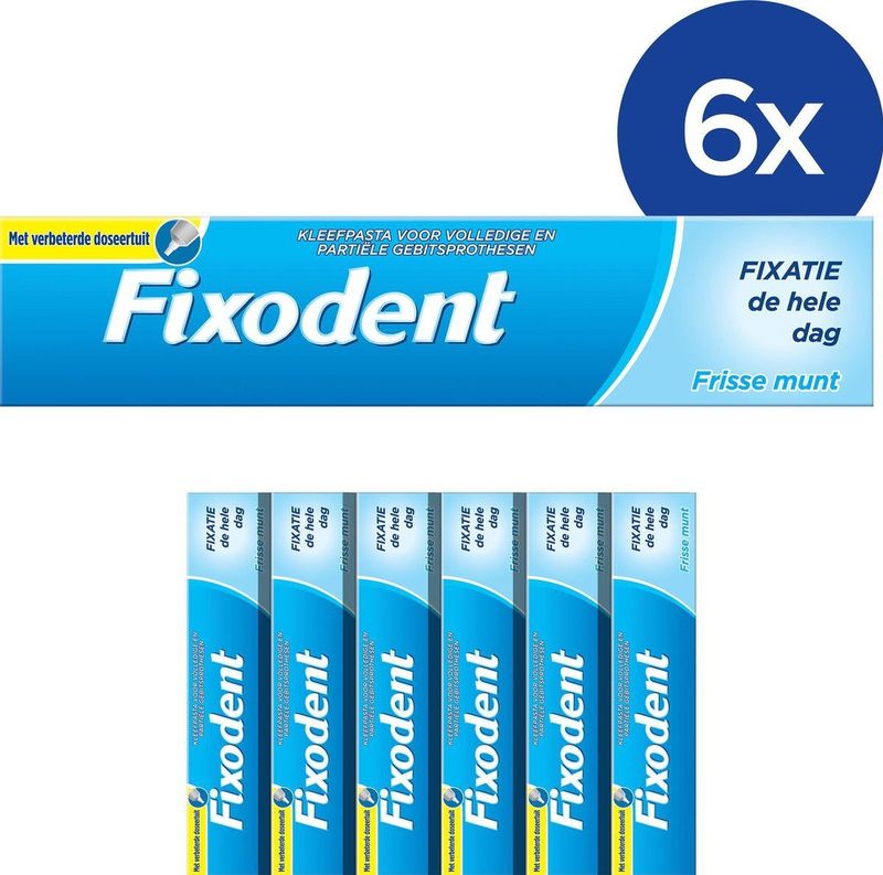 Fixodent Fresh -Voordeelverpakking 6x47 g - Kleefpasta