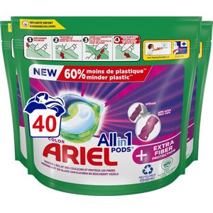Ariel All in 1 Wasmiddel Pods + extra Vezelbescherming - 40 Wasbeurten