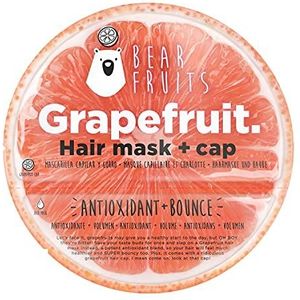 Bear Fruits, Grapefruit, antioxidanten en volume, haarmasker en douchekap, 20 ml