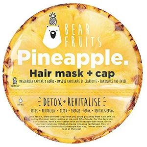 Bear Fruits, Ananas, Detox & Revitaliza, capillair masker + douchekap, 20 ml