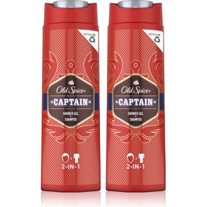 Old Spice Captain Douchegel en Shampoo 2in1 2x400 ml