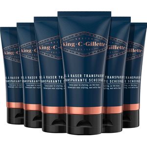 King C. Gillette Transparante Scheergel Voor Mannen - Voordeelverpakking 6x150 ml