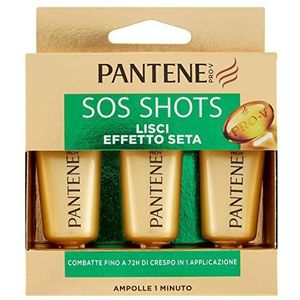 Pantene Pantene Pro-V Sos Shots Glad zijdeeffect, intensieve behandeling voor beschadigd haar, geconcentreerde en effectieve formule, 3 x 15 ml