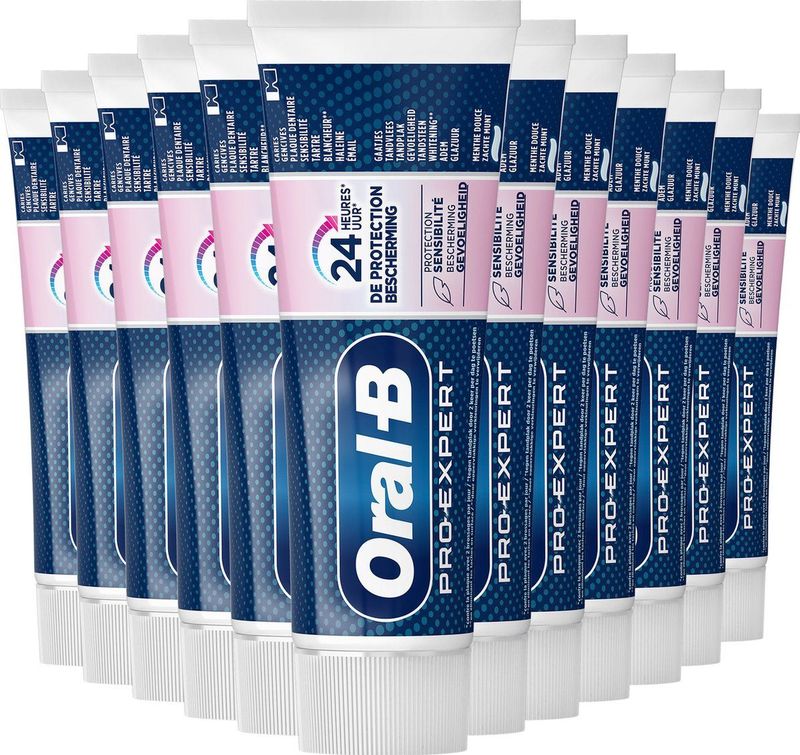 Oral-B - Pro-Expert Sensitive + Whitening - Tandpasta - 12x - Fluoride - Munt