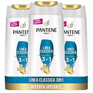 Pantene Pro-V Shampoo en conditioner en behandeling, klassieke 3-in-1 lijn, voor gezond en glanzend haar, voedt in slechts 1 stap, maxi-formaat 3 x 675 ml
