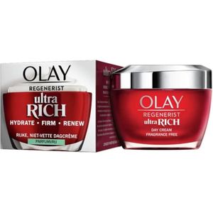 Olay Regenerist Ultra Rich Dagcrème - Vitamine B3 Peptide en Sheaboter - Parfumvrij - 50ml - Droge huid