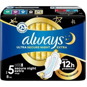 Always - Ultra - Maandverband - Veilige Nacht Extra - 8 stuks