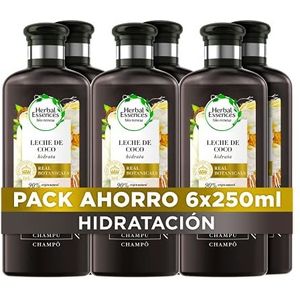 Herbal Essences Hydraterende shampoo met kokosmelk voor droog haar, 6 x 250 cm