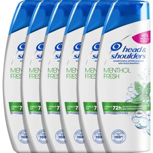 Head & Shoulders Menthol Fresh Anti-Roos Shampoo - Voordeelverpakking - 6 x 285 ml