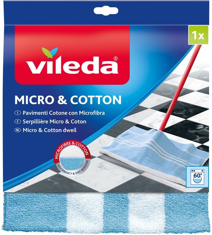 Vileda Microvezel en katoenen vloerdoek