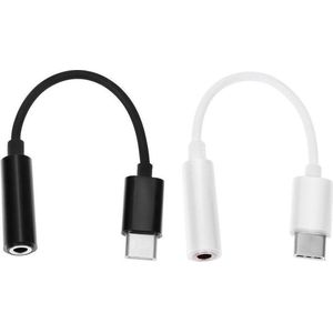 USB-C to 3.5mm audio jack cable zwart