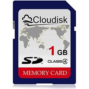 Cloudisk 1 GB SD-geheugenkaart klasse 4 - voor oudere digitale camera's, GPS-eenheden, printers, audioapparaten en auto-dashcamera's