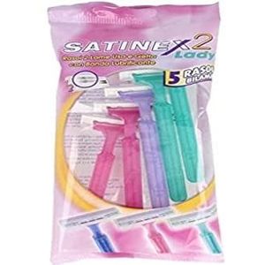 Satinex Zak met 5 wegwerpscheerapparaten voor dames, 40 ml