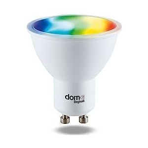 Dom-e Beghelli Ledlamp, Alexa Smart SPOT GU10 RGB CCT wifi, lamp compatibel met app, verlichting voor thuis, eenvoudige installatie van kleuren met warm licht en koud licht
