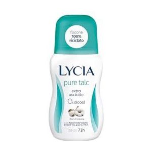 Lycia, Pure Talc Roll-on Deodorant Roll On met antibacteriële geur van talk en katoenbloemen, werkzaamheid tot 48 uur, zonder alcohol, 50 ml