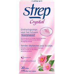 Strep Crystal 20 Ontharingsstrips Voor Het Lichaam Transparant Bm 6011