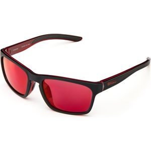 Briko Typhoon Mirror Color HD Sunglasses Mt Black Red  -Krm3 - Maat One size