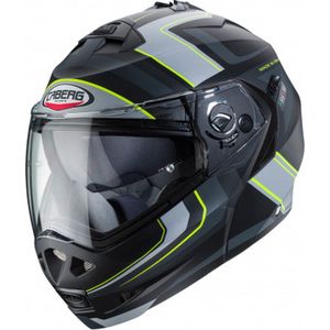 Caberg - Duke II Tour - Systeemhelm - Mat Zwart Geel - Italiaans Ontwerp