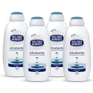 Neutro Roberts Vochtinbrengend lichaam met natuurlijke glycerine, rustgevend, voor hydraterende huid, zacht en beschermd, 4 flessen à 600 ml, exclusief van Amazon