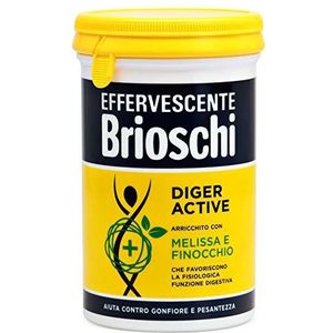 Brioschi - Diger Active bruisgranulaat – spijsverteringsmiddel met melisse en venkel ter bevordering van de spijsverteringsfunctie, helpt tegen zwellingen en zwaarte – verpakking van 150 g