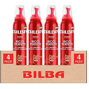 4 x Bilba Perfect met keramiden en arganolie, extra sterke grip en anti-kroes 24 uur, 4 flessen van 200 ml