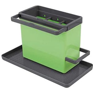 Metaltex Tidytex gootsteenorganizer, ABS-kunststof, 24 x 13 x 14 cm, groen/grijs