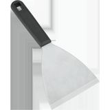 Metaltex - BBQ Spatel - Barbeque spatel - Plancha - 23.8 X 10 cm - Zwart & RVS