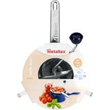 Metaltex - Passeerzeef / roerzeef / draaizeef / passe-vite - 20cm - incl. 3 roosters - roestvrijstaal