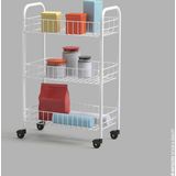 Metaltex Küchenwagen Siena Allzweckwagen 3 Etg. 41x23x63cm, plastifiziert Rollwagen, aus beschichtetem, stabilem Draht gefertigt