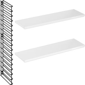 Tomado - Wandrek uitbreidingsset - 1 zwart rek, 2 witte planken