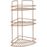 Metaltex - Doucherek - hoek - 3-laags - koperkleurig