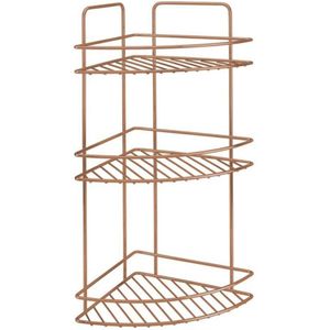 Metaltex - Doucherek - hoek - 3-laags - koperkleurig