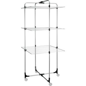 Metaltex Aliseo Droogtoren 30 m Drooglijn 76x68x154 cm Zilver/Zwart