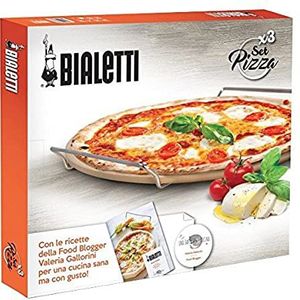 Bialetti 0PZ07327 Pizza lemmet van steen/mes, staal, zilverkleurig, 50 x 40 x 5 cm