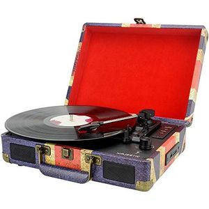 New Majestic tt-43 BT/USB/SD/AX - platenspeler (tractieplaat, blauw, rood, wit, 33,45,78 U/M, digitaal, stereo-keramische cartridge, SD)