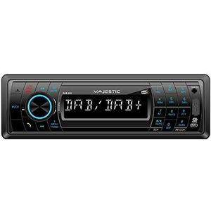 Majestic DAB-443 RDS FM/DAB+ PLL autoradio Bluetooth, CD/MP3-speler, USB/SD/AUX-IN, 180W (45W x 4ch), voorklep, inklapbaar, zwart