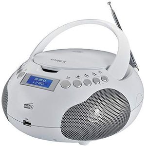 Majestic AH265 DAB draagbare cd-speler AudioMp3 (FM, DAB+, DAB), Radio, Wit