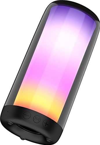 Majestic ORION Bluetooth-luidspreker, oplaadbaar, 360° LED-lichtspellen, USB/microSD/AUX-IN, geïntegreerde microfoon voor handsfree bellen, zwart