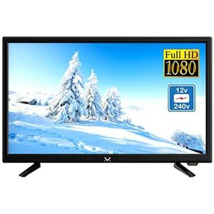 Majestic TVD 222 S2 LED V1 12VOLT 22 inch Full HD LED TV DVB-T/T2 HD en DVB-S/S2 HD, HEVC MAIN 10, afstandsbediening, USB, zwart