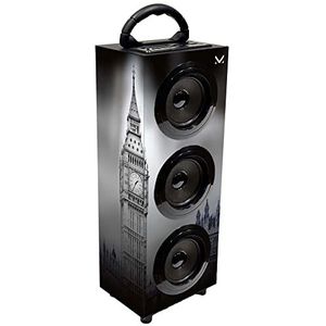 Majestic TS 100BT USB SD AX - multimedia-audiosysteem Bluetooth 3 luidsprekers en 1 subwoofer, oplaadbare batterij, USB/SD/AUX-ingang, afstandsbediening, Londen