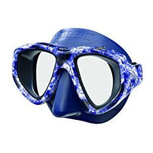 Seac One Makaira masker van siliconen, camouflage, hoge resolutie, blauw