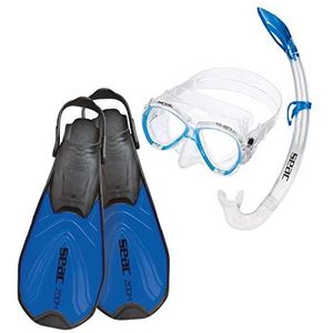 Seac Set Zoom, Snorkelset voor Kinderen (Masker, Snorkel en Zwemvliezen)