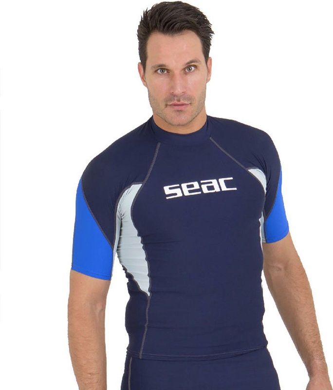 Seac RAA Short Evo Rashguard met Korte Mouwen voor Heren; UV Zwem- en Snorkeltop