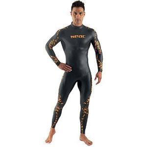 SEAC Energy Man Smooth Skin, neopreenpak, 2 mm dik, ultra-elastisch, voor zwemmen en snorkelen, zwart