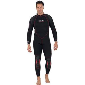 SEAC Alfa 5.0 wetsuit 5 mm voor heren, volwassenen, uniseks, zwart, XL