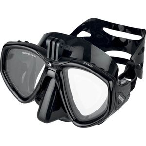 Seac One Pro Duikmasker met GoPro camerahouder voor duiken en snorkelen, zwart, standaard