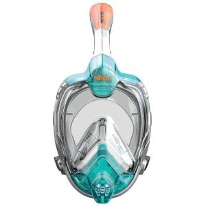 Seac Libera snorkelmasker van siliconen, hypoallergeen, met snelsluiting, 4 maten, aquamarijn-oranje, maat L/XL
